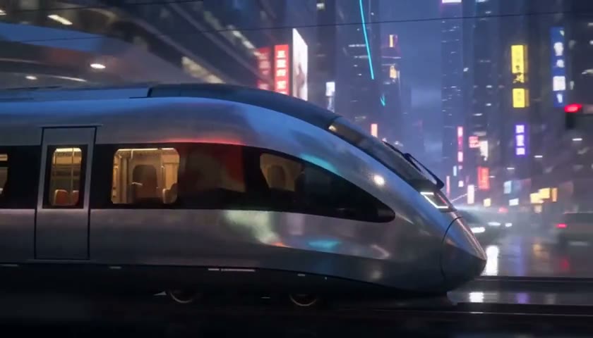 Taomate H3 video example: Rain-lit city tracking shot